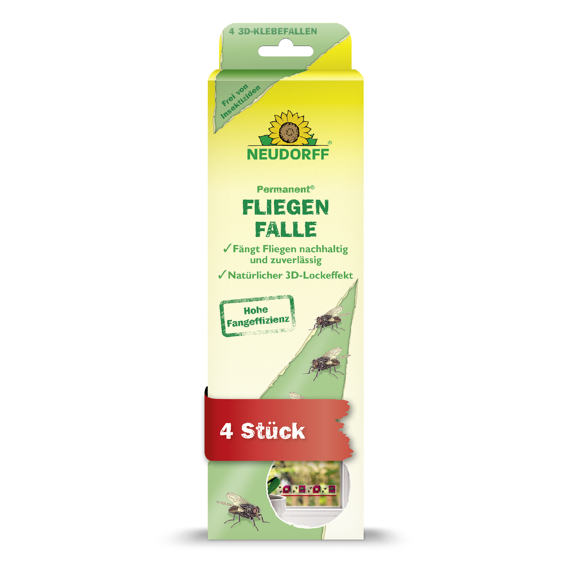 Mit Permanent Fliegen­Falle Fliegen insektizidfrei bekämpfen