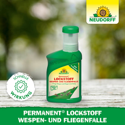 Neudorff Permanent Lockstoff Wespen- und Fliegenfalle und Informationen zur schnellen Wirkung und natürlichen Inhaltsstoffen 