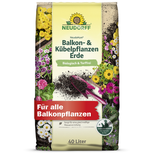 Neudorff NeudoHum Balkon-& Kübel-Pflanzen Erde 40L Sack