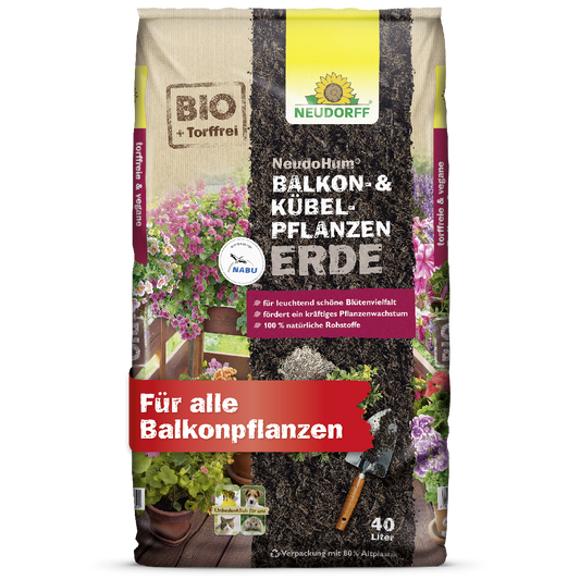 Neudorff NeudoHum Balkon-& Kübel-Pflanzen Erde 40L Sack