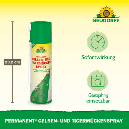 Permanent Gelsen- und Tigermückenspray von Neudorff mit Sofortwirkung und ganzjährig einsetzbar