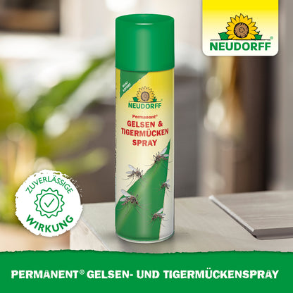 Permanent Gelsen- und Tigermückenspray von Neudorff mit zuverlässiger Wirkung