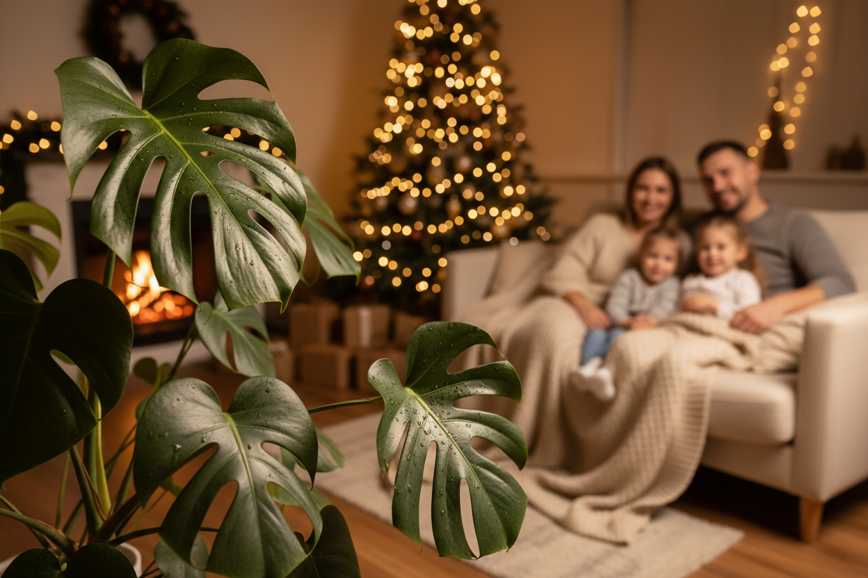Die Pflanze bitte groß im Vordergrund